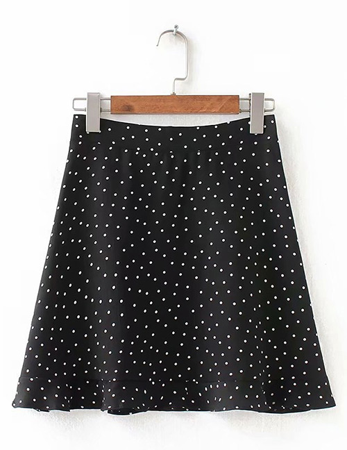 Fashion Black Dots Pattern Decorated Dress