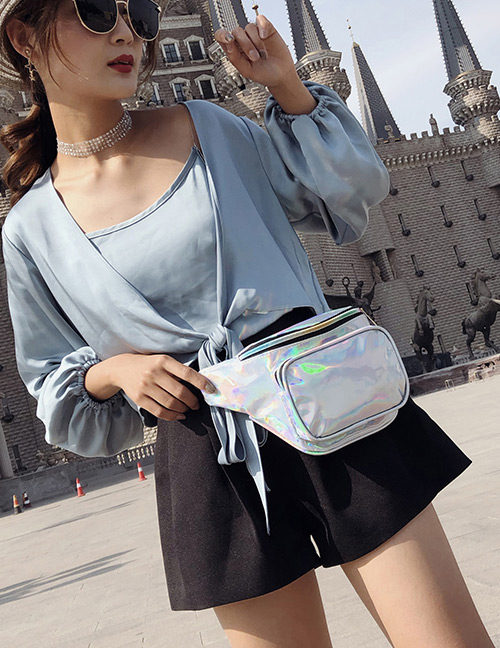 Fashion Silver Color Zipper Decorated Bag