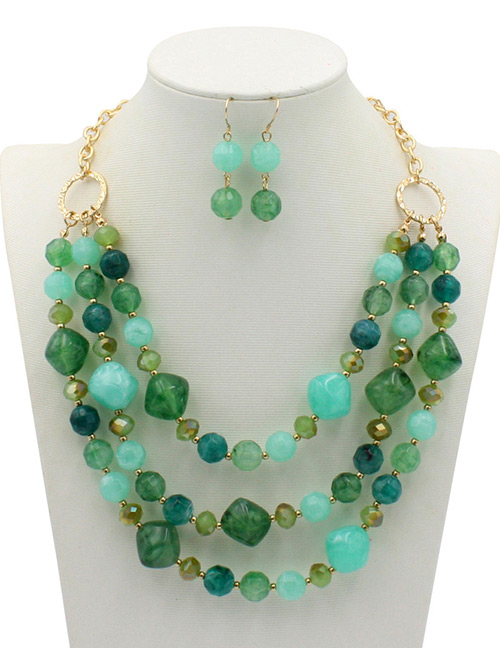 Fashion Green Multi-layer Deisgn Jewelry Sets