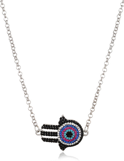 Fashion Black Hand Shape Decorated Necklace