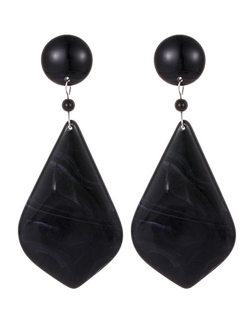 Fashion Black Geometry Shape Decorated Earrings