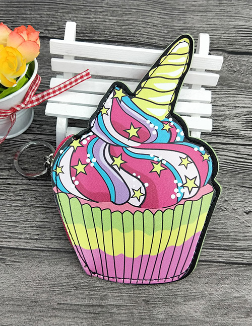 Fashion Multi-color Cake Shape Decorated Wallet