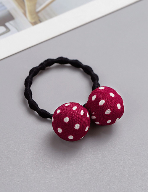 Fashion Claret Red Spot Pattern Decorated Hair Band