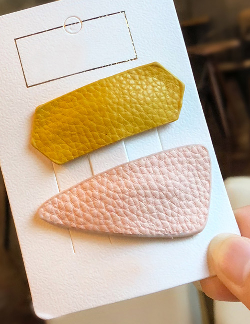 Fashion Yellow+pink Geometry Shape Decorated Hair Clip