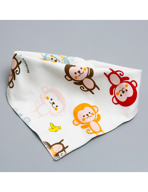 Fashion Multi-color Monkey Pattern Decorated Baby Bib (1 Pc)