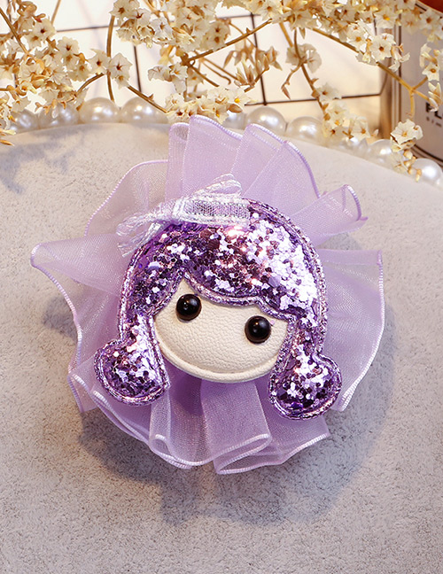 Fashion Purple Sequins Decorated Hair Clip
