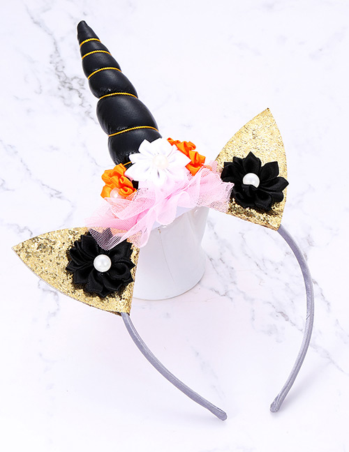 Fashion Black Cat&unicorn Shape Decorated Hair Hoop