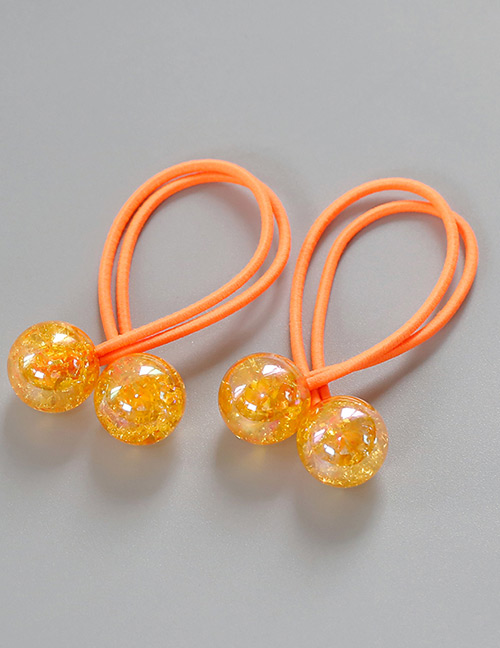 Fashion Orange Ball Shape Decorated Hair Band (2 Pcs )
