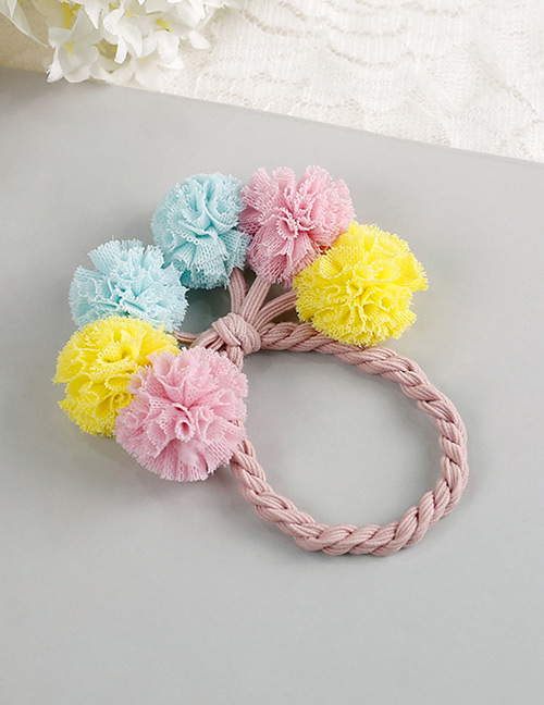 Fashion Yellow+pink Flower Shape Decorated Hair Band