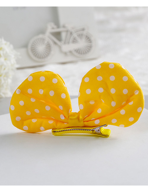Fashion Yellow Bowknot Shape Decorated Hair Clip