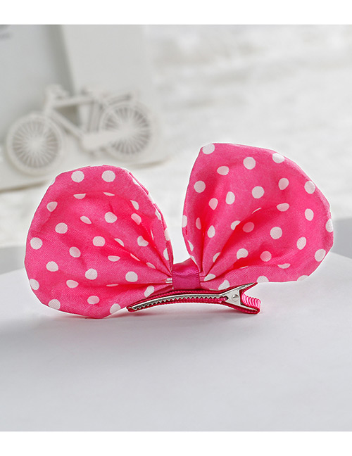 Fashion Plum Red Bowknot Shape Decorated Hair Clip