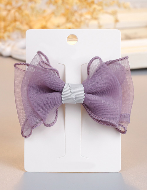 Fashion Purple Bowknot Shape Decorted Hair Clip