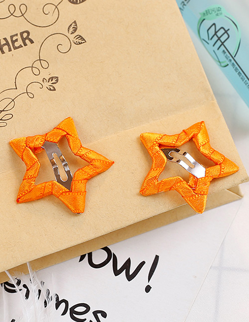 Fashion Orange Star Shape Decorated Hair Clip