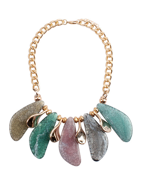 Fashion Multi-color Color Matching Decorated Necklace