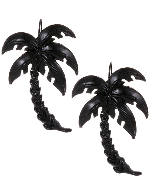 Fashion Black Tree Shape Decorated Earrings