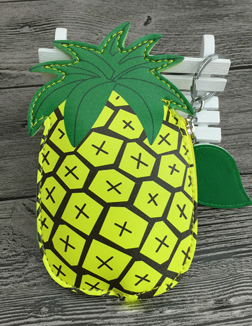 Lovely Yellow+green Pineapple Shape Design Wallet