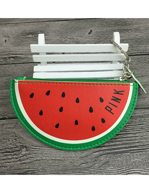 Lovely Red+green Watermelon Shape Design Wallet