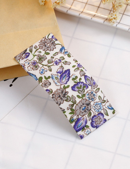Lovely Purple Flowers Pattern Decorated Child Hair Clip
