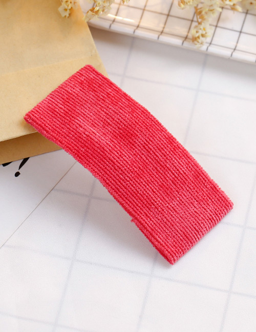 Lovely Plum Red Pure Color Design Square Shape Child Hair Clip