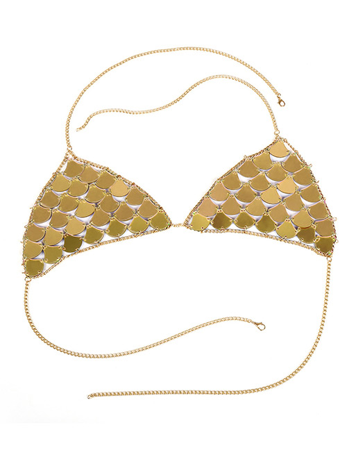 Fashion Gold Color Off-the-shoulder Design Body Chain