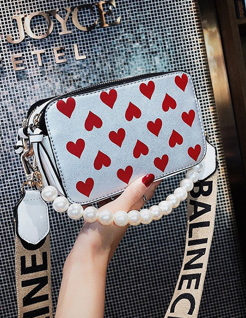 Fashion Silver Color Heart Pattern Decorated Bag