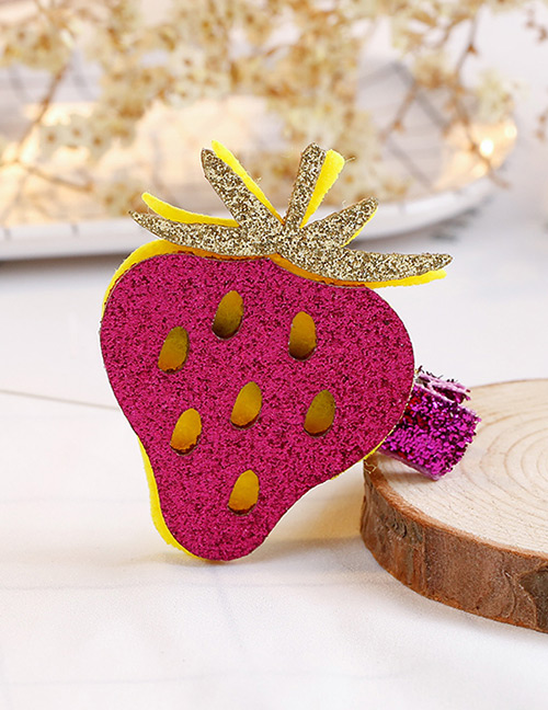 Fashion Plum Red Strawberry Shape Decorated Hair Clip