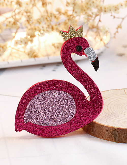 Fashion Plum Red Swan Shape Decorated Hair Clip