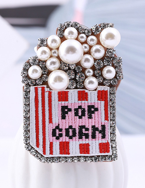 Fashion Red Letter Pattern Decorated Brooch