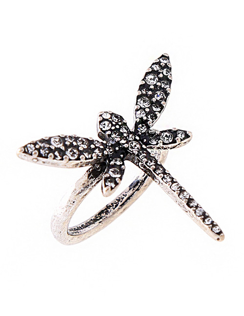 Fashion White Dragonfly Shape Design Simple Ring