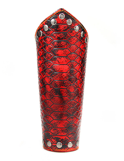 Fashion Red Serpentine Pattern Decorated Wrist Guard