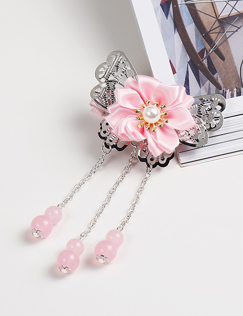 Lovely Light Pink Tassel&flowers Decorated Child Hair Clip