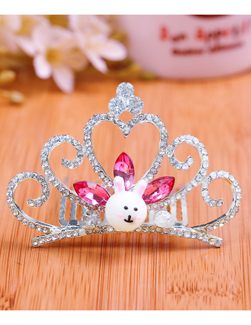 Lovely Plum Red Rabbit&crown Decorated Child Hair Hoop(large)