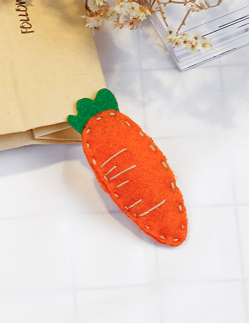 Lovely Orange+green Carrot Shape Design Child Hair Clip(1pc)