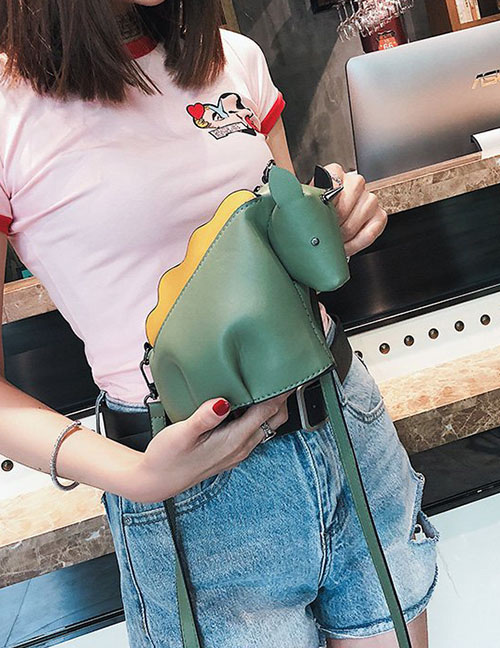 Lovely Green Unicorn Shape Decorated Shoulder Bag