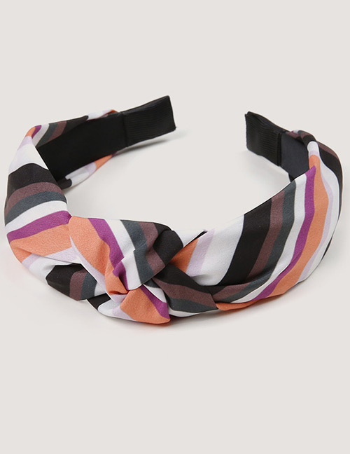 Sweet Multi-color Stripe Pattern Decorated Hair Hoop