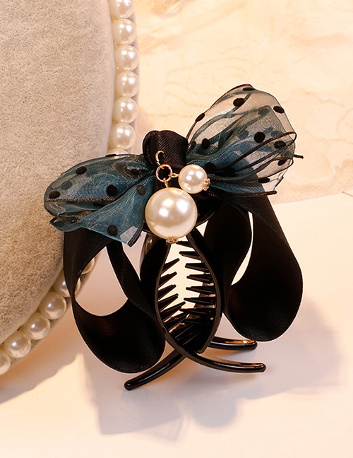 Sweet Blue Bowknot&pearls Decorated Hair Claw