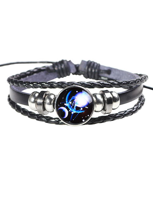 Fashion Black+blue Libra Pattern Decorated Noctilucent Bracelet