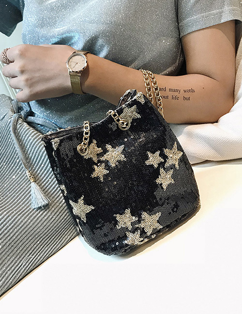 Fashion Black Star Pattern Decorated Bag