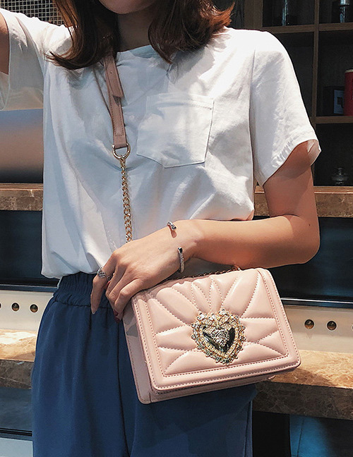 Fashion Pink Heart Shape Decorated Bag