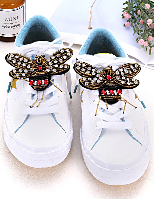 Fashion Yellow Butterfly Shape Decorated Shoe Accessories(2pcs)