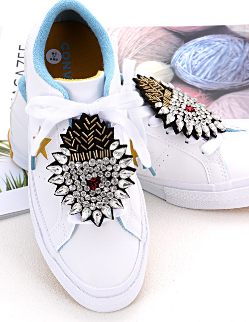 Fashion White Heart Shape Decorated Shoe Accessories(2pcs)