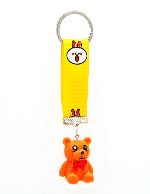 Fashion Yelow Bear Shape Decorated Keychain