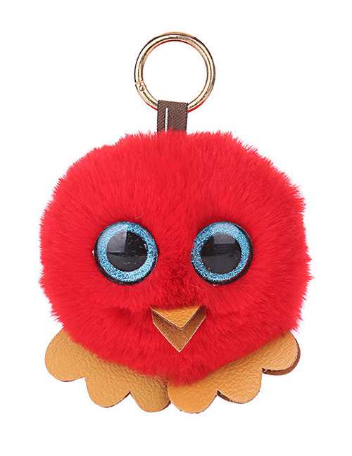 Fashion Red Chick Shape Decorated Keychain