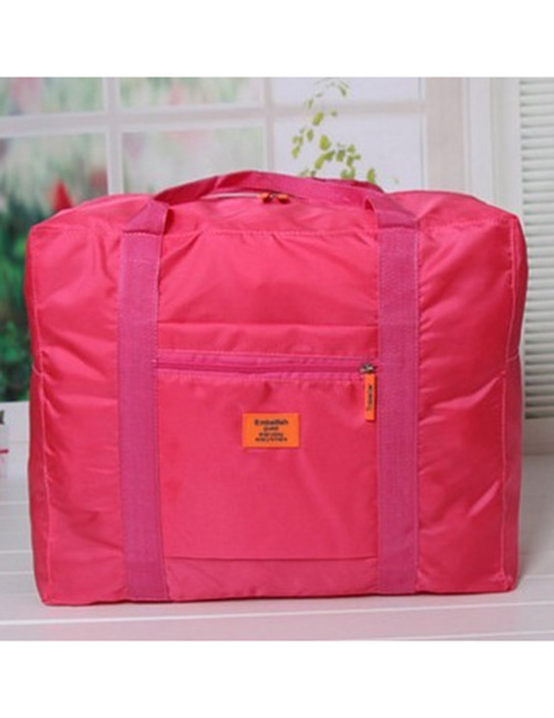 Fashion Plum Red Pure Color Decorated Storage Bag