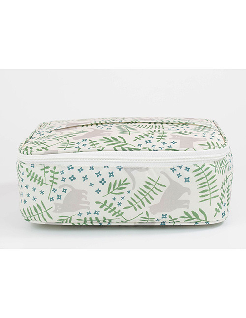 Fashion Green Leaf Pattern Decorated Storage Bag