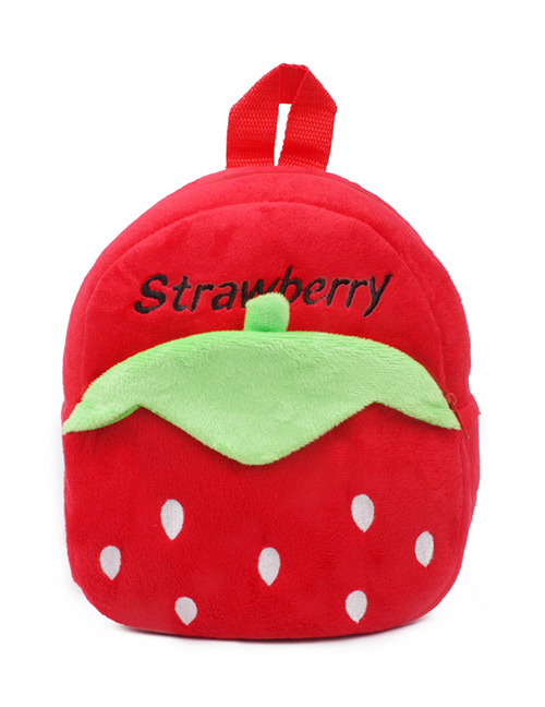 Fashion Red Strawberry Shape Decorated Bag