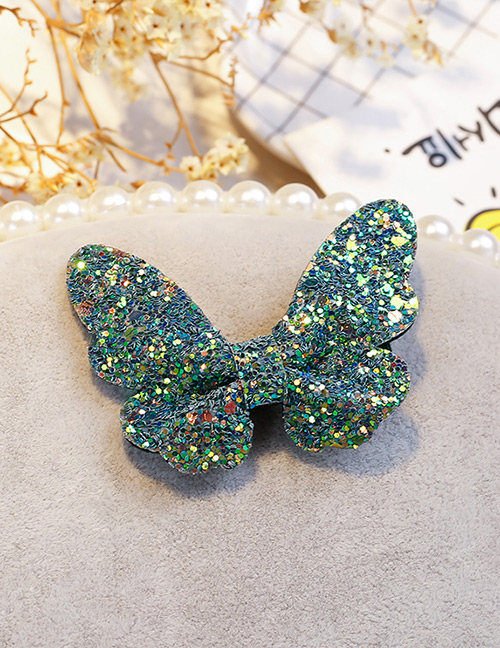 Fashion Green Butterfly Shape Decorated Hair Clip