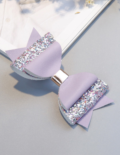 Fashion Light Purple Bowknot Shape Decorated Hair Clip