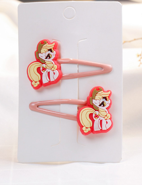 Fashion Red Horse Shape Decorated Hair Clip (2 Pcs)