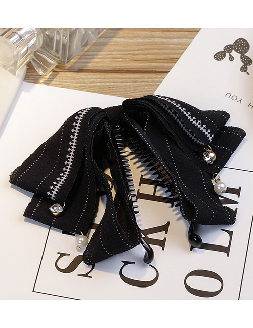 Fashion Black Flower Pattern Decorated Hair Clip